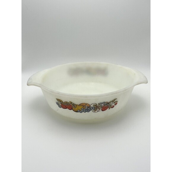 Anchor Hocking Other - Vintage Anchor Hocking Fire King Harvest Fruit 1 Qt Casserole #436 USA No Lid